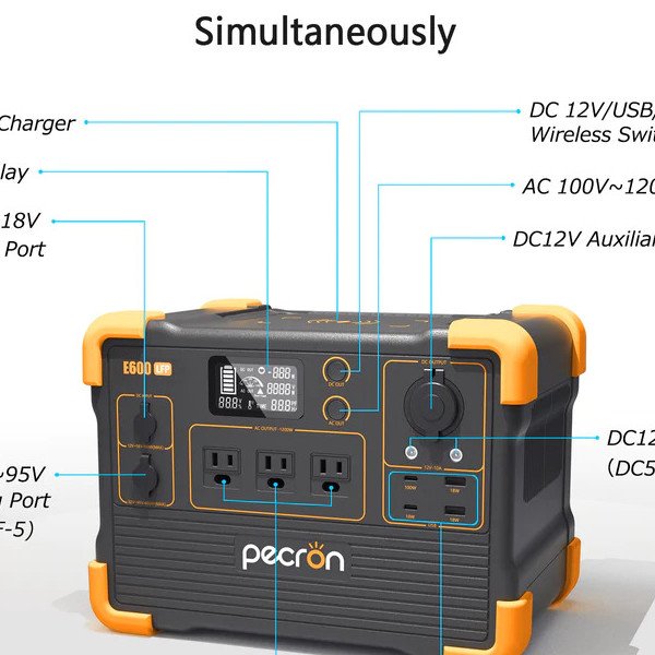 Pecron E600LFP 1200W Portable Solar Station