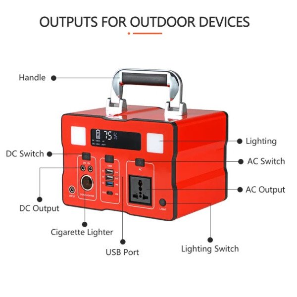 1000w Outdoor Camping Home Mobile Portable Solar Power System